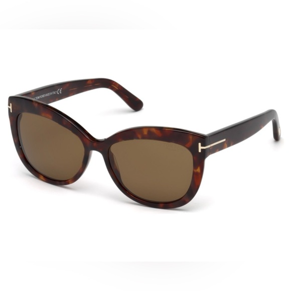 Tom Ford Alistair Polarized Brown Cat Eye Ladies Sunglasses main image 8